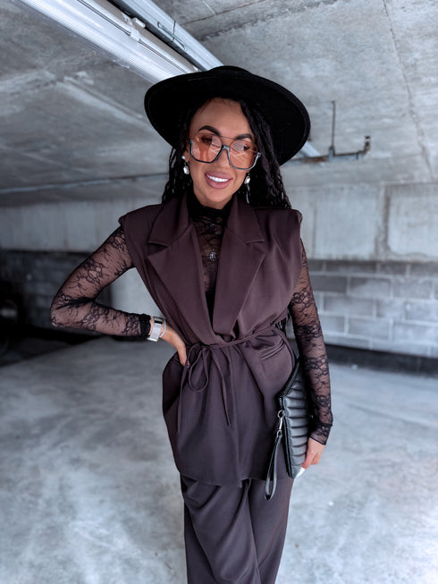 Komplekts "INTENSE 22666" - veste + bikses - CHOCO